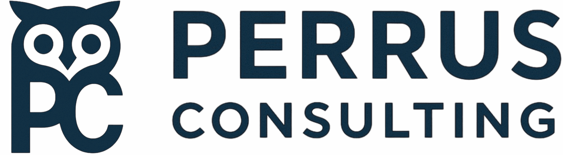 Owl logo with Perrus Consulting text